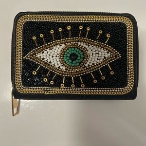 Beaded Eye Design Wallet
